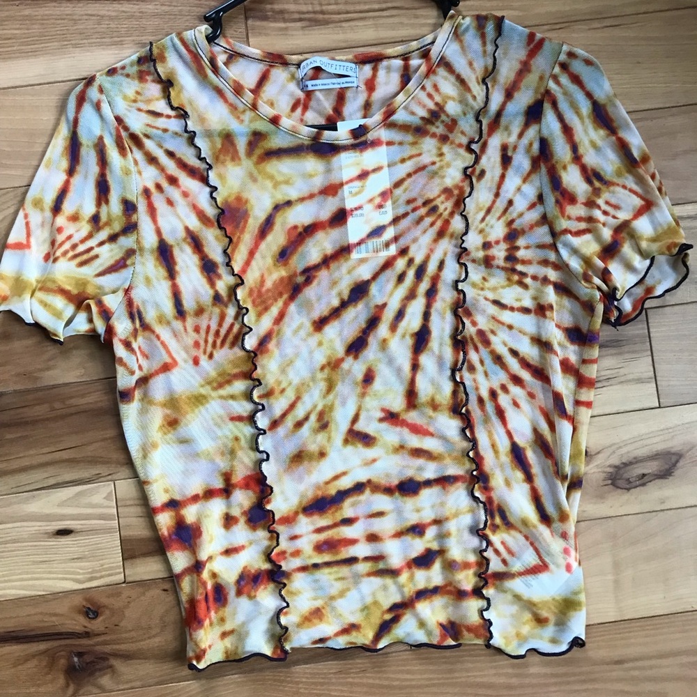 Sheer tie dye Urban outfitters top